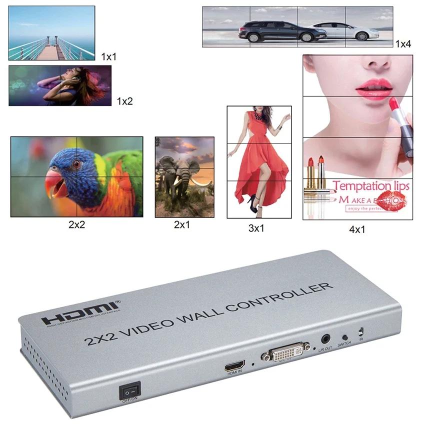 DVI HDMI   Ʈѷ, 1080P   μ, ̹ ƼĪ, 4 TV ȭ , 2x2, 1X2, 2X1, 3X1, 1X3, 1X4, 4X1